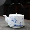 2026 Novo Leve Luxo Doméstico Bule Xícara de Chá Requintado Jade Gordura de Carne Porcelana Conjunto de Chá Gongfu Estoque Atacado