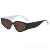 Óculos de sol olho de gato retrô, preto e branco, colorblock, estilo europeu e americano, à prova de UV, rosto quadrado, óculos de sol femininos da moda
