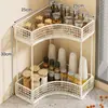 Estante de Almacenamiento para Esquina de Encimera de Cocina, Trípode de Esquina con Forma de Arco para Escritorio del Hogar, Estante de Almacenamiento para Botellas de Especias