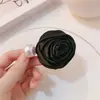 Pinza para el Cabello de Satén Rosa Perla de Chica Francesa Elegante de Gama Alta para Flequillo Lateral Despeinado Accesorios para el Cabello