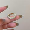 Coreia do Sul Dongdaemun Novo Anel de Esmalte Gota de Óleo Estilo Francês Feminino Aberto Retrô Estilo Nacional Nicho Elegante