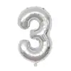 Decoración Transfronteriza de Aluminio Rosa Dorado de 32 Pulgadas con Números 0-9 para Fiesta de Cumpleaños, Celebración Festiva, Boda. Dorado, Plateado, Azul