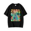 Camiseta de Manga Corta Estampada de Color Puro Cómoda y Transpirable para el Verano 2025 Nueva Tendencia Algodón Puro Cuello Redondo Pulóver Talla Grande