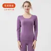 Roupa íntima térmica sem costura de veludo para mulheres, conjunto outono e inverno, top espesso com forro de fleece, peça única, camiseta básica, roupas de outono para mulheres