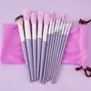 Kit de Pincéis de Maquiagem Quatro Estações Verde com 13 Peças, Ferramentas Completas de Beleza, Estilo Portátil, Pincéis para Blush e Sombras com Cerdas Macias, Atacado com Armazenamento