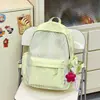 Mochila Escolar Leve de Alta Aparência Estilo Coreano, Mochila Fofa para Alunos do Ensino Fundamental, Alunos do Ensino Médio, Mochila de Viagem para Meninas