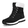 Botas de Nieve de Comercio Exterior para Mujer en Invierno, Botas de Nieve de Corte Medio con Suela Gruesa para Hombre y Mujer, Botas de Nieve Engrosadas de Terciopelo para Exteriores para Mujer
