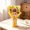 Regalo de graduación transfronterizo, ramo de girasoles sonrientes tejido a mano, ramo de hilo para el Día de la Madre, regalo para el Día del Maestro