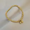 Pulseira de Lótus, o Mesmo Estilo da Celebridade da Internet, Duas Gerações de Alegria, Pulseira Elástica Tradicional de Lótus, Joias com Contas de Aço Titânio que Não Desbotam