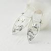Pendientes de diamantes con diseño antiguo y flor hueca para mujer, elegantes pendientes con temperamento de enredadera de loto, estación independiente, gran oferta.