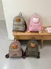 Nova mochila de pelúcia Hello Kitty com estampa de leopardo 2026, estilo coreano, fofa, de grande capacidade, bolsa escolar casual para meninas