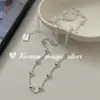 Estilo Ins Coreano Diseño de Nicho Versátil Joyería de Plata Plata de Ley S925 Collar Sencillo de Ensamblaje de Perlas Versátil para Mujeres