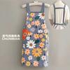 Delantal Floral de Moda para Mujer, Adecuado para Uso en la Cocina, Versión para Hombre, Extra Grande, Impermeable, Transpirable, Ropa de Trabajo Duradera, Delantal Impermeable