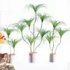 Planta Verde Artificial de Lujo Ligero Flor Artificial Madera Milenaria Maceta de Interior Árbol de Sangre de Dragón Adornos Decorativos para Sala de Estar Suelo