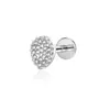 Brincos Redondos para Bolo em Liga de Titânio Personalizados, Piercings de Orelha com Padrão Martelado, Parafusos com Dentes Internos, Hastes para Piercing de Lábio, Brincos para Cartilagem Atacado