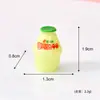 Accesorios de Resina Mini Leche Simulada, Juguetes Mini Comida para Paisaje en Miniatura, Bolsas Sorpresa de Mini Leche de Plátano, Cajas Sorpresa, Adornos de Resina