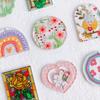 INS Acrílico Translúcido Flor Hojas Dibujos Animados Pendientes Llavero Funda de Teléfono Material Accesorios Venta al por Mayor