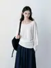 Suéter de Punto Suave Estilo Francés para Mujer, Camisa Básica de Alta Gama Otoño 2026, Top de Manga Larga 10284 Fábrica de Origen