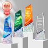 Novo Criativo Colorido Troféu de Cristal Luz Luxo High-End Empresa Prêmios Funcionário Destaque Lembrança Presente Ornamentos