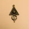 Pendente Triangular Redondo de Liga de Metal Árabe do Oriente Médio Transfronteiriço Pendente em Relevo Colar Geométrico DIY Acessórios para Mala