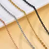 Cadena de Acero Inoxidable 18K Plana Forma de O Cadena para Clavícula Cadena para Joyería DIY Hecha a Mano Cadena de Acero de Titanio Conservación del Color y Versátil