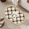 Alfombra de Baño Absorbente de Barro Diatomeo de Estilo Moderno Simple Secado Rápido Alfombra de Piso de Baño Alfombra de Pie Antideslizante para Baño Alfombra de Baño