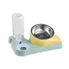 Comedero 3 en 1 para gatos, dispensador automático de agua, comedero para gatos y perros, comedero universal para mascotas, protector de cuello, anti-derrames