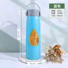 Copo de Vidro com Carcaça Plástica Doméstica com Suporte para Celular, Copo Moderno com Aroma de Trigo, Copo de Chá Portátil de Grande Capacidade