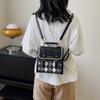 Bolso para Niña con Forma de Corazón Romboidal de Color Contrastante Mochila Nueva 2025 Mochila Pequeña Linda Estilo Coreano Bolso Pequeño Cruzado Bolso Escolar Pequeño