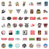 50 piezas de pegatinas de marca de moda Pegatinas decorativas para ordenador, teléfono móvil, taza de agua, pegatinas creativas para cuaderno/diario, impermeables