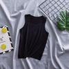 Camiseta sem costura de modal com losna para crianças, regata sem costura de verão fina para meninos e meninas, peça básica para usar por baixo