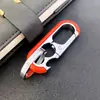 Celebridad de Internet Nuevo Colgante de Doble Anillo Regalo Llavero de Coche para Hombre Colgante de Cintura Metálico Llavero de Negocio Antirrobo