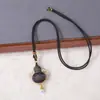 Novo colar de moeda dupla face em brocado Song estilo chinês, joia de corrente para clavícula estilo nacional nicho, disponível para atacado da fábrica de origem