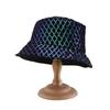 Sombrero de Pescador 2025 para Mujer con Lentejuelas de Diamante Sombrero Cubo Moda Femenina Europeo y Americano Explosiones Sombrero de Sol Plegable Sombrero Cubo de Moda