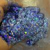 Polvo brillante para uñas con purpurina mixta, para decoración de uñas, con láser, de colores brillantes, de cáñamo, con gotas de arena y pegamento, para hacer joyas.