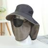 Novo Chapéu de Montanhismo Primavera e Verão Masculino e Feminino Respirável para Ciclismo Cobertura Facial Anti-respingos Chapéu de Sol de Aba Larga Chapéu para Exterior Venda por Atacado
