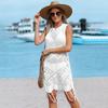 Producto Nuevo de Verano 2023 Transfronterizo Amazon Playa Cut Out Tejido Vacaciones Bikini Tejido Ropa de Punto Vestido de Mujer