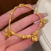 Pulsera Trenzada de Calabaza Gordita Color Dorado Nueva Pulsera Versátil de Cuerda Tejida Nueva Joyería de Tendencia Nacional Estilo Chino
