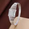 Fornecimento Exclusivo Transfronteiriço de Pulseiras Quadradas Finas Personalizadas Retro de Alta Qualidade, Pulseiras Exquisitas Galvanizadas de Alta Qualidade para Mulheres, Venda Direta do Fabricante