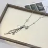 Collar Cuadrado Mismo Estilo de Blogger Piedra Natural Corazón Versátil Gama Alta Diseño de Nicho Cadena para Suéter Colgante para Mujer