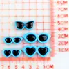 Accesorios Redondos de Resina para Manualidades para Tocados, Gafas, Fundas de Teléfono, Piezas de Resina en Forma de Corazón, Pegamento de Crema y Materiales para Zapatos Crocs
