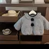 Abrigo de invierno acolchado de algodón para niñas, ropa exterior elegante para niños y bebés, ropa de invierno, chaqueta acolchada de algodón, abrigo de algodón acolchado, prenda superior cálida estilo coreano