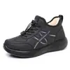 Estilo Novo de Inverno Veludo Plus Espessado Quente Solado Macio Leve Casual Sapatos de Algodão Antiderrapante Confortáveis Slip-on Solado Grosso Sapatos de Pai