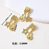 Chapado en cobre con oro de 18 quilates, con un colgante de borla de calabaza de circonio, diseños de mariposa, luna y estrella, adecuado para pulseras de cristal DIY, joyería de media cadena y componentes de accesorios
