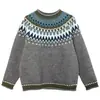 Nuevo Suéter de Invierno para Niños Estilo Coreano Punto Fair Isle Espesado para Bebés y Niños Pequeños Venta al por Mayor S242