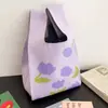 Bolsa Saco, Bolsa de Mão para Escritório, Bolsa de Lanche Fofa em Formato de Saco, Bolsa de Tricô Portátil para Sair, Bolsa de Palha de Novo Estilo