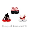 Nova Festa Temática de Halloween da Amazon com Tema de Mão Sangrenta Utensílios de Mesa Toalha de Mesa Descartável Prato de Papel Guardanapo de Papel Bandeirola de Puxar Copo de Papel