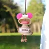 Colgante de muñeca de boca grande con pompón de colores y cáscara de fruta natural, accesorio peculiar y lindo para mochilas, llaves y uso en el coche