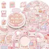 60 Rosa Panadería Tienda de Panadería Objetos Pequeños Pegatinas de Graffiti Cuaderno Decorativo Papelería Niñas Pegatinas Impermeables