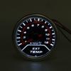 Medidor de escape modificado para coche transfronterizo de 2 pulgadas 12V52mm universal luz blanca espejo de tinta mecánico medidor de escape